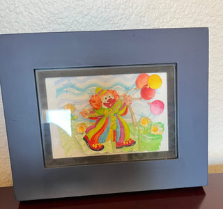 Vintage Clown Art, signed by P. Luke 1996
