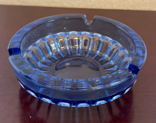 Vintage blue glass Ashtray