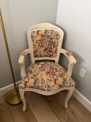 Vintage French style accent armchair