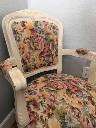 Vintage French style accent armchair
