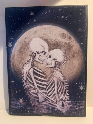 14x20 Canvas Skeleton Romance