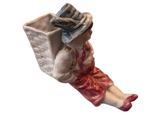 German Porcelain Boy Spill Vase, 4"