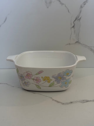 Vintage Corningware Pastel Bouquet Casserole Dish (P-43-B)