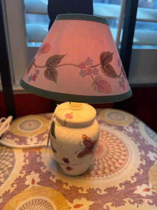 Ceramic Butterfly Lamp 10"