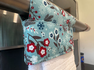 Hanging Kitchen Towel - Winter Floral