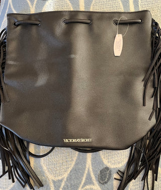 Victoria's Secret Black faux leather backpack