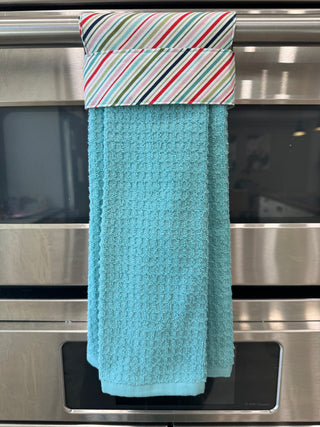 Hanging Kitchen Towel -  Holiday Stripes