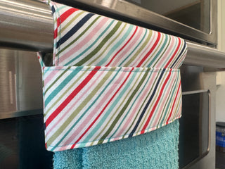 Hanging Kitchen Towel -  Holiday Stripes