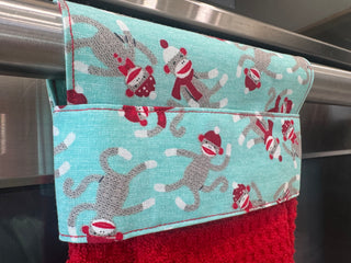 Hanging Kitchen Towel -  Merry Sock Monkeys