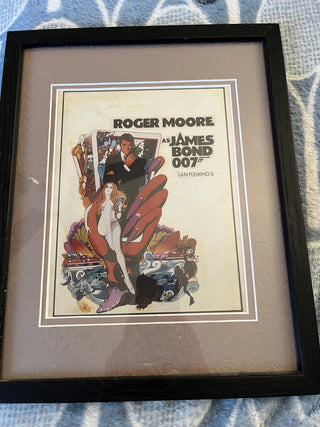 Framed 2002 Live and let die, James Bond poster