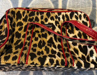 Basic's leopard print cosmetic bag