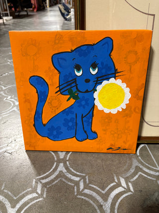 VTG Inspired Original Groovy Cat Art