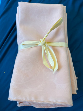 Peach colored cloth napkins set of 9