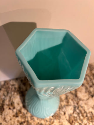 Turquoise Pastel Vase, 12”