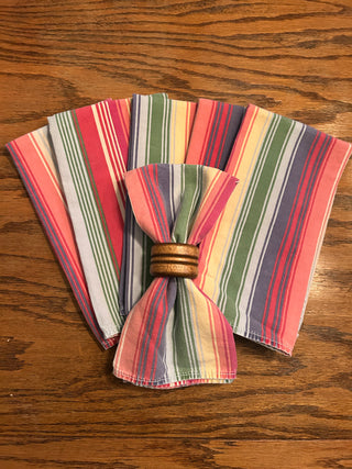 Striped Cloth Napkins, Set of 5
