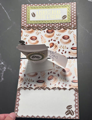 Coffee Cafe Pop Up Gift Card Holder