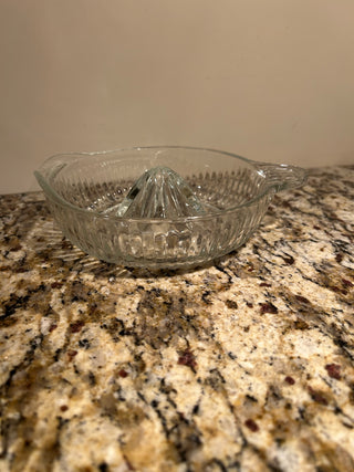 Vintage Ribbed Glass Juicer
