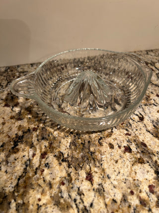 Vintage Ribbed Glass Juicer