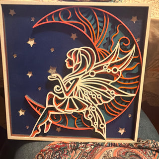 Fairy on the moon 8-layer Mandala Wooden Art Decor Every Room Great present