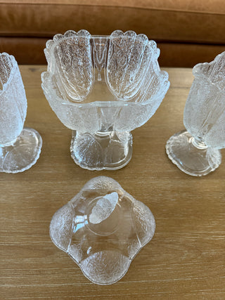 Antique 1880’s Shell & Tassel Glassware Set