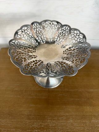 Vtg "Lovelace" 1930's International Silver Co pedestal dish