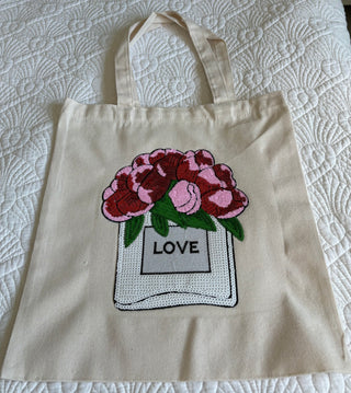 Love sequin tote mt