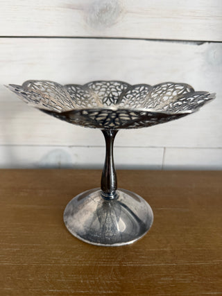 Vtg "Lovelace" 1930's International Silver Co pedestal dish