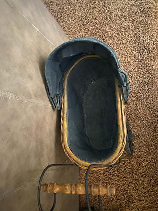 Large vintage wicker baby buggy