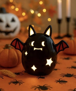 Halloween 5in Bat Ceramic Light Up Figurine
