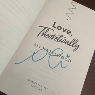 Autographed Love, Theoretically by Ali Hazelwood Paperback Book