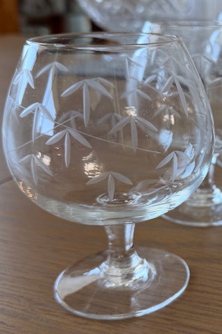 10 vintage Noritake/Sasaki bamboo brandy snifters