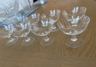 8 vintage Noritake/Sasaki Bamboo Champagne Coupe Glasses