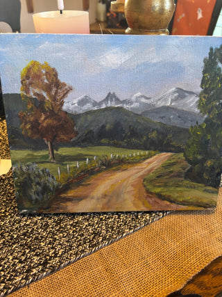 Original Painting Mountain Road 12x16"