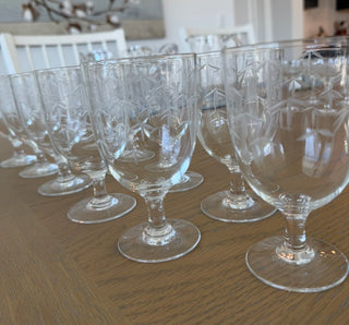 11 Vintage Noritake Sasaki Bamboo Water Goblets
