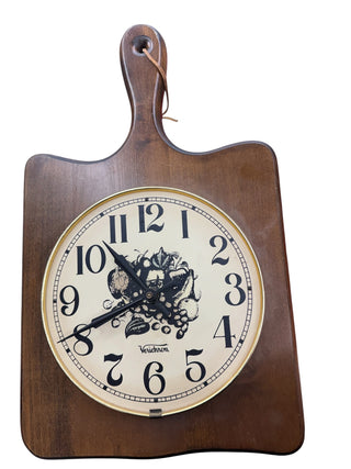 Verichron Wood Cutting Board Wall Clock