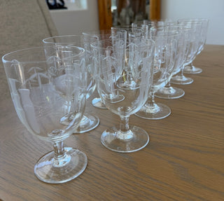 11 Vintage Noritake Sasaki Bamboo Water Goblets