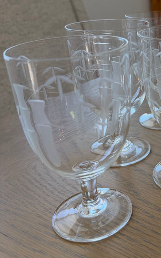 11 Vintage Noritake Sasaki Bamboo Water Goblets