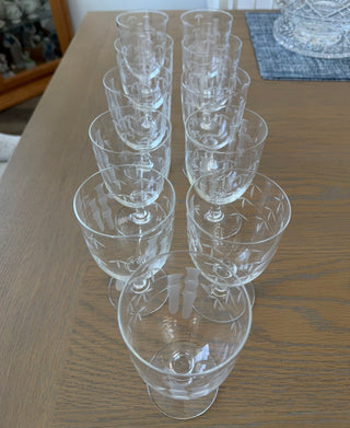 11 Vintage Noritake Sasaki Bamboo Water Goblets