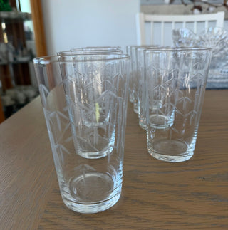9 vintage Noritake Sasaki bamboo tumblers
