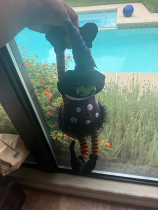 Pumpkin Hallow 16" Black Cat Halloween Plush Battery operated cackle