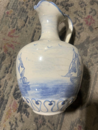 VTGE signed French pottery pitcher