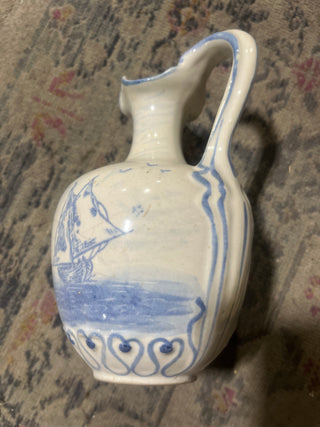VTGE signed French pottery pitcher