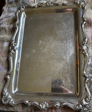 Vintage Silverplate EP on Steel Tray (Hong Kong)