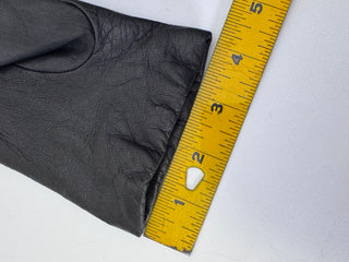 Fownes Black Genuine Leather Gloves 7.5 100% Cashmere Lined