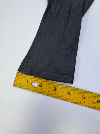 Black Leather Lined Dress Gloves Approx 10 Inch Long