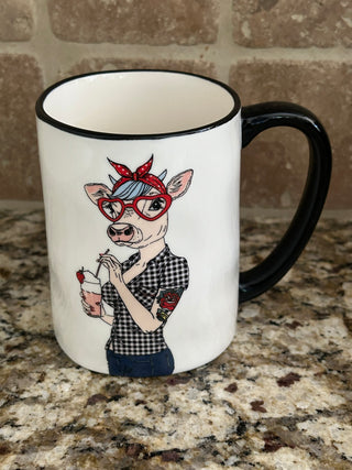 Hipster Cow Mug