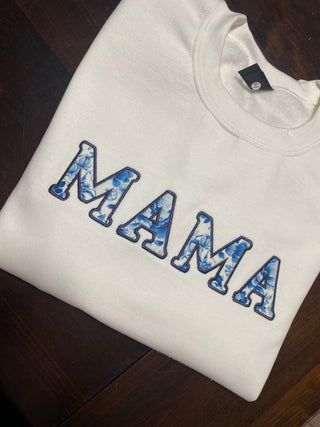Mama Floral Applique Sweatshirt - Medium