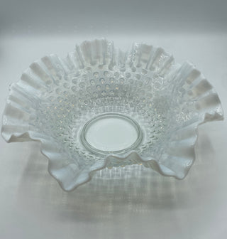 Fenton opalescent hobnail bowl