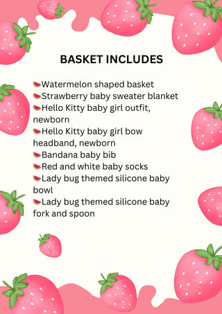 Watermelon Baby Gift Basket, Newborn