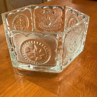 MCM Indiana Glass Tiara Hexagonal Candy Dish